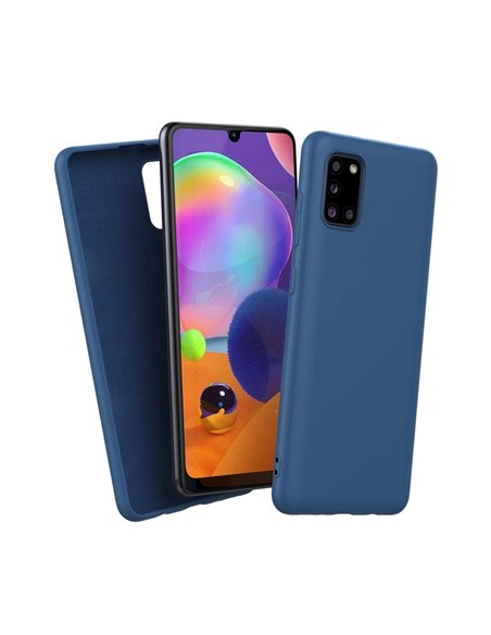 Helmet Case Liquid Silicone Samsung A31, Blue