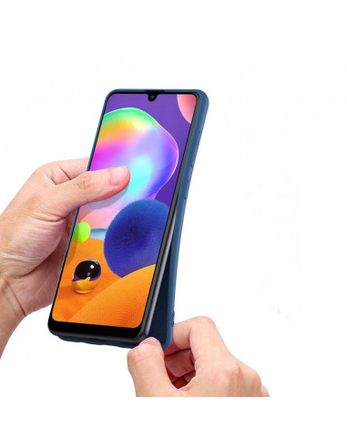 Helmet Case Liquid Silicone Samsung A31, Blue