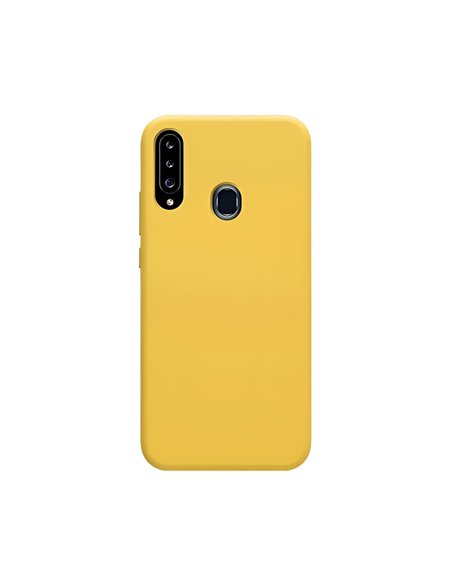 Helmet Case Liquid Silicone Samsung A20S, Yellow