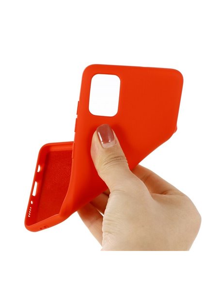 Helmet Case Liquid Silicone Samsung A31, Red