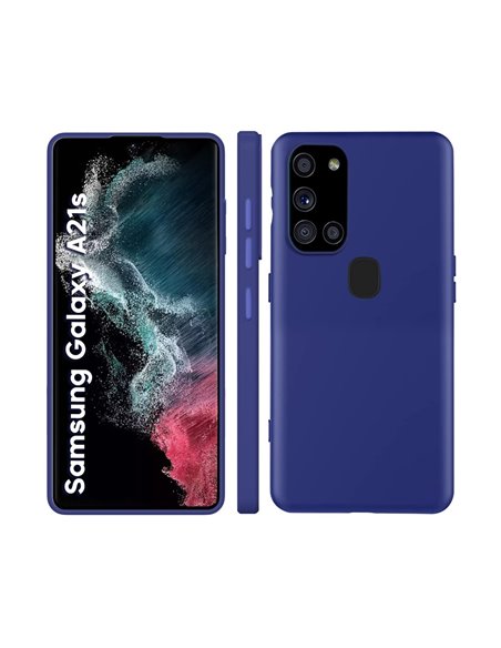 Helmet Case Liquid Silicone Samsung A21S, Blue