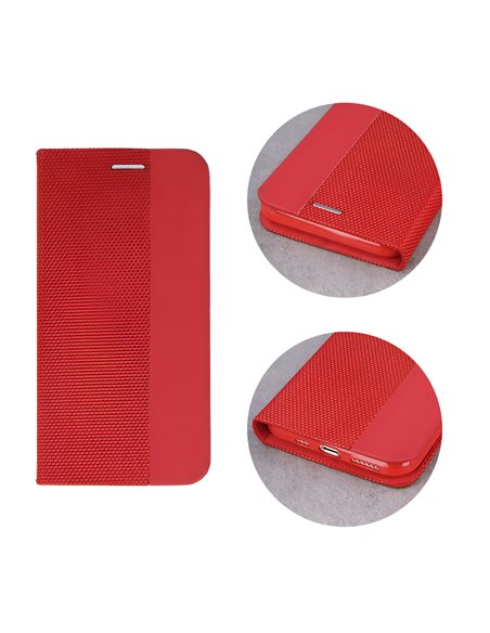 Helmet Case Shell Flip Nylon Samsung Galaxy A01, Red