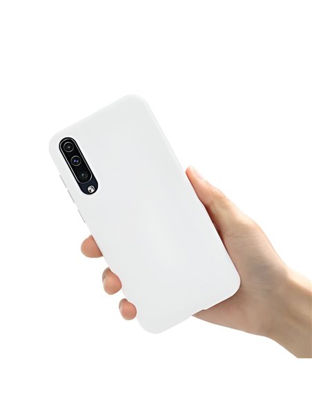 Helmet Case Liquid Silicone Samsung A30S, White