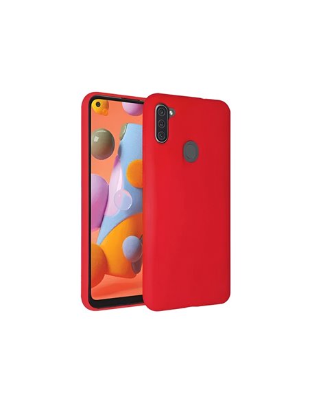 Helmet Case Liquid Silicone Samsung A11, Red