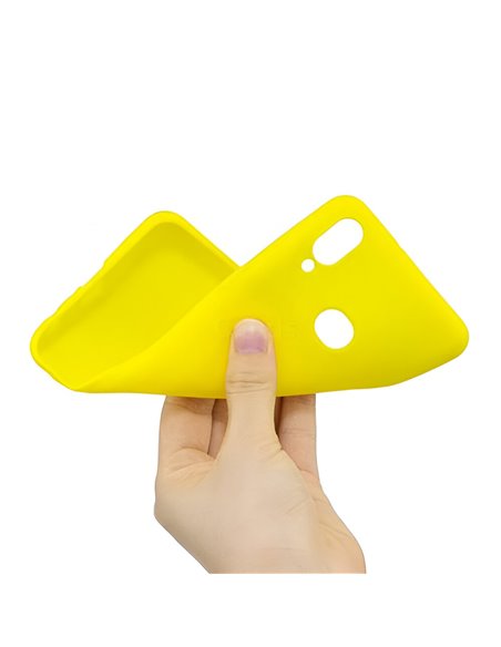 Helmet Case Liquid Silicone Samsung A10S, Yellow