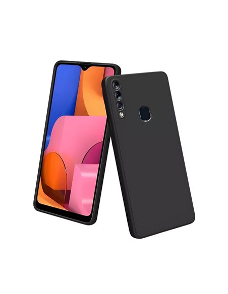 Helmet Case Liquid Silicone Samsung A20S, Black