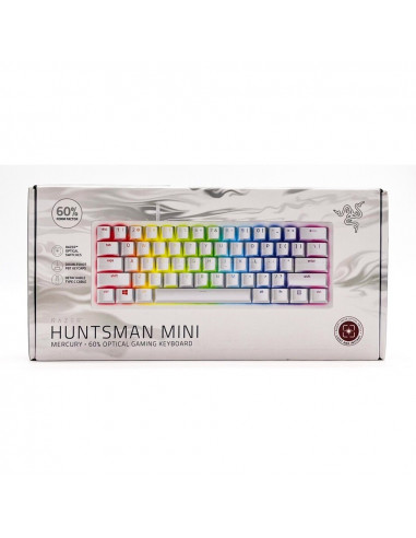 Razer Keyboard Optical Huntsman Mini 60% Clicky Purple Switch US Layout Mercury Edition