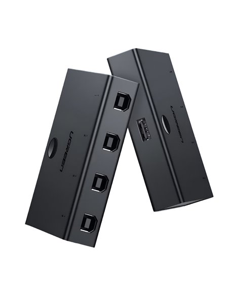 UGREEN Switch Box HUB KVM 2*USB TypeB to 4*USB TypeB, Cable 1.5M, Black