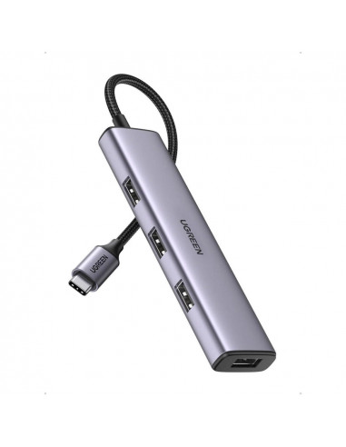 UGREEN HUB 4in1 Type-C 3.0 to 4*USB-A 3.0, Power Port, up to 5Gpbs CM473, Silver