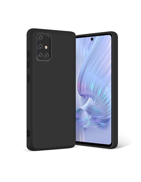 Helmet Case Liquid Silicone Samsung A71, Black