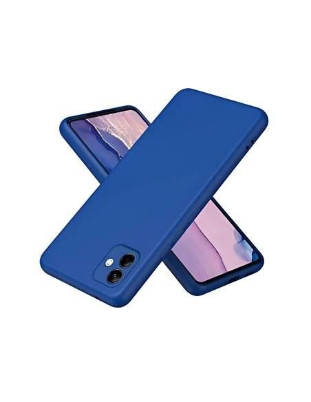 Helmet Case Liquid Silicone Samsung A04E, Blue