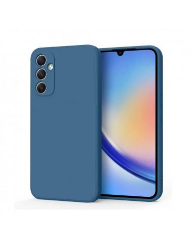 Helmet Case Liquid Silicone Samsung A34, Blue