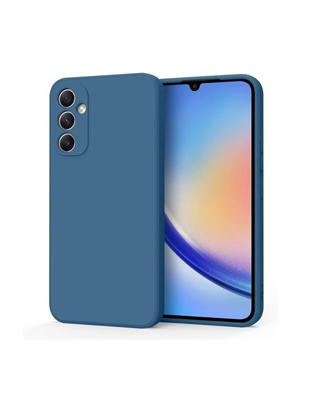 Helmet Case Liquid Silicone Samsung A34, Blue