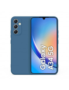 Helmet Case Liquid Silicone Samsung A34, Blue 2