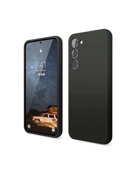 Helmet Case Liquid Silicone Samsung S23 Plus, Black