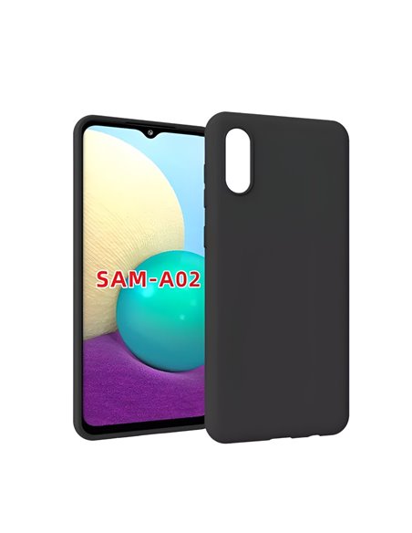 Helmet Case Liquid Silicone Samsung A02, Black