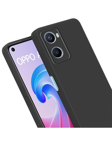 Helmet Case Liquid Silicone Oppo A96, Black