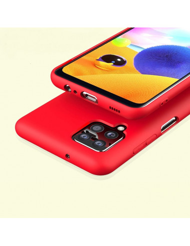 Helmet Case Liquid Silicone Samsung A12, Red