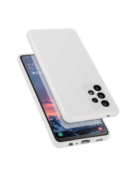 Helmet Case Liquid Silicone Samsung A72, White