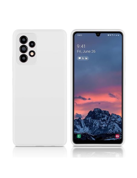 Helmet Case Liquid Silicone Samsung A72, White