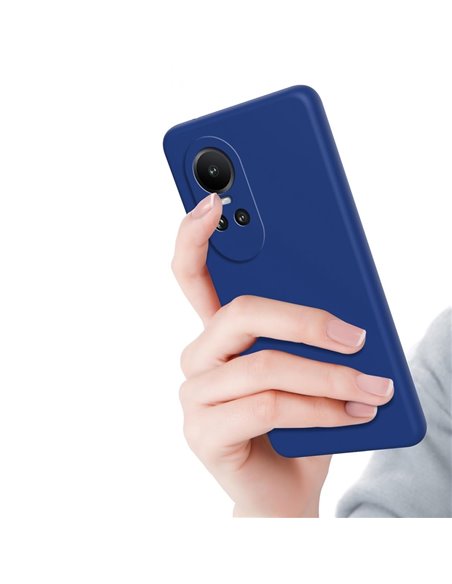 Helmet Case Liquid Silicone Oppo Reno 10 5G, Blue