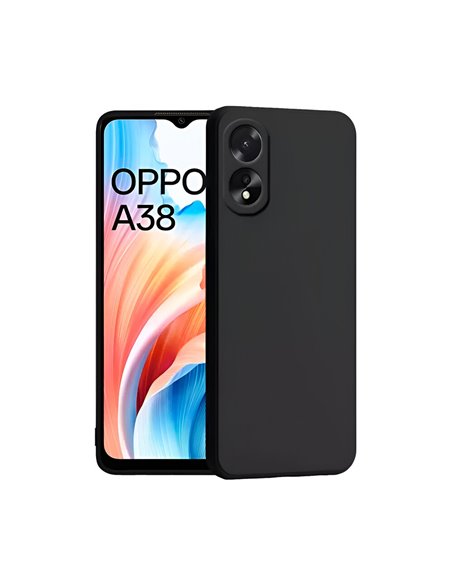 Helmet Case Liquid Silicone Oppo A38, Black