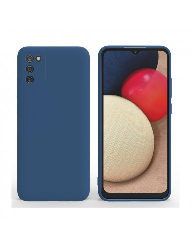 Helmet Case Liquid Silicone Samsung A02S, Blue