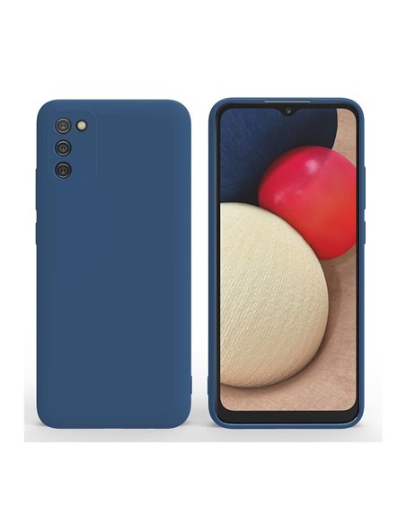Helmet Case Liquid Silicone Samsung A02S, Blue