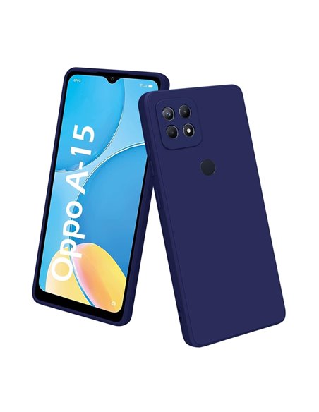 Helmet Case Liquid Silicone Oppo A15/15s, Blue
