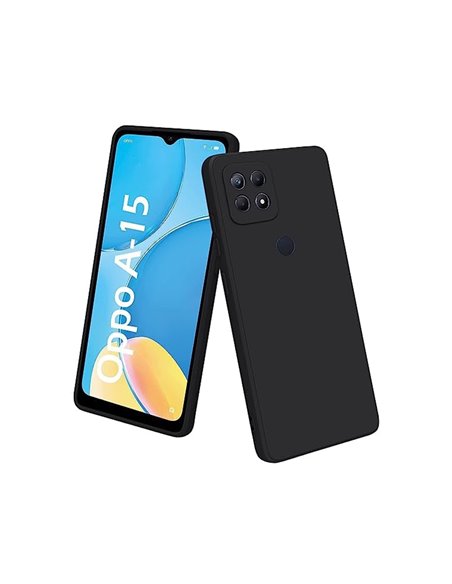 Helmet Case Liquid Silicone Oppo A15/15s, Black