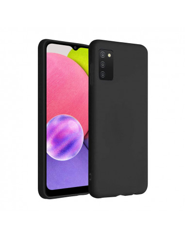 Helmet Case Liquid Silicone Samsung A03s, Black
