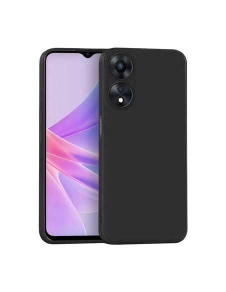 Helmet Case Liquid Silicone Oppo A78 4G, Black