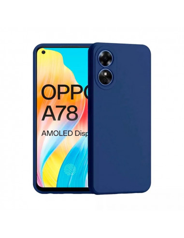 Helmet Case Liquid Silicone Oppo A78 4G, Blue