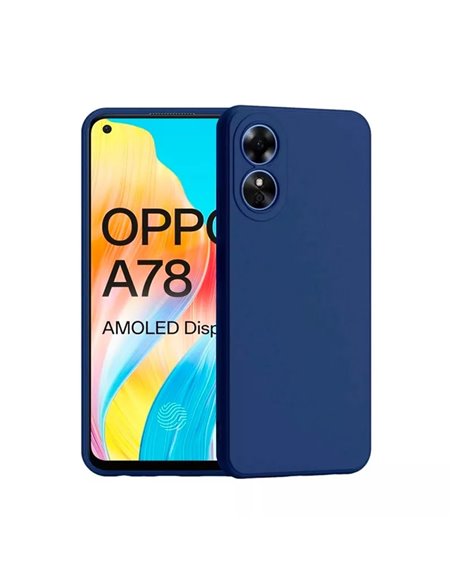 Helmet Case Liquid Silicone Oppo A78 4G, Blue