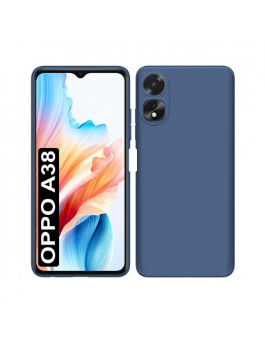 Helmet Case Liquid Silicone Oppo A38, Blue