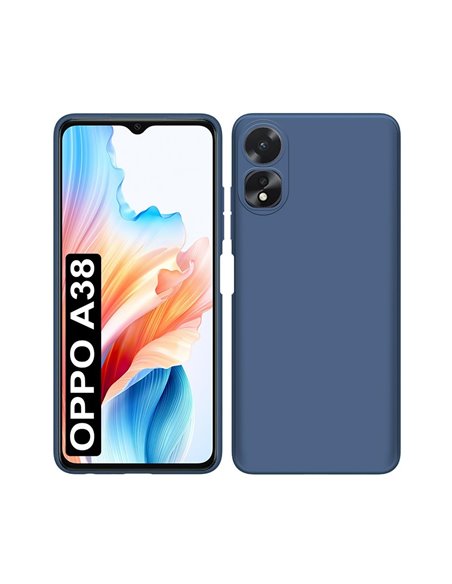 Helmet Case Liquid Silicone Oppo A38, Blue