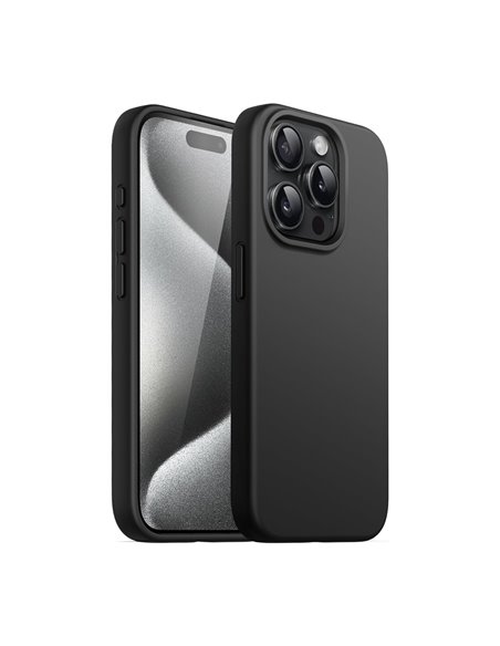 Helmet Case Liquid Silicone iPhone 15 Pro, Black