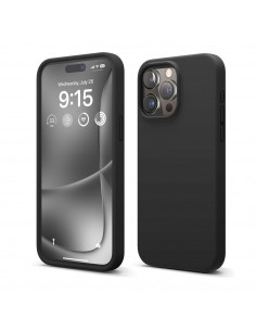 Helmet Case Liquid Silicone iPhone 15 Pro Max, Black