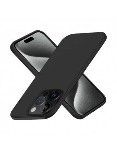 Helmet Case Liquid Silicone iPhone 15 Pro Max, Black