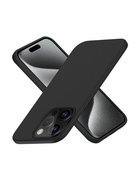 Helmet Case Liquid Silicone iPhone 15 Pro Max, Black