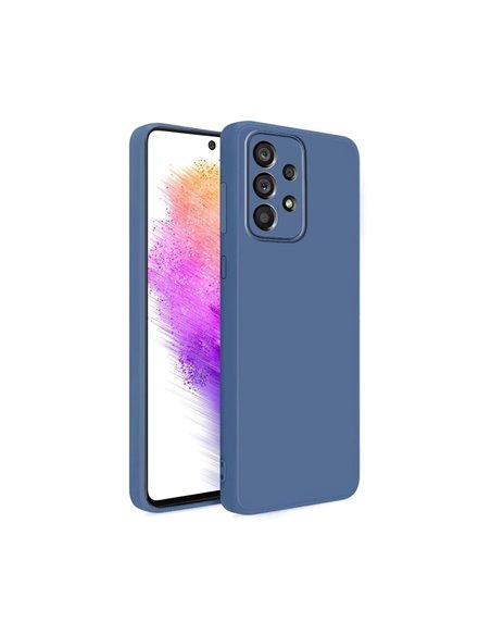 Helmet Case Liquid Silicone Samsung A73, Blue