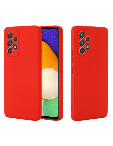 Helmet Case Liquid Silicone Samsung A73, Red