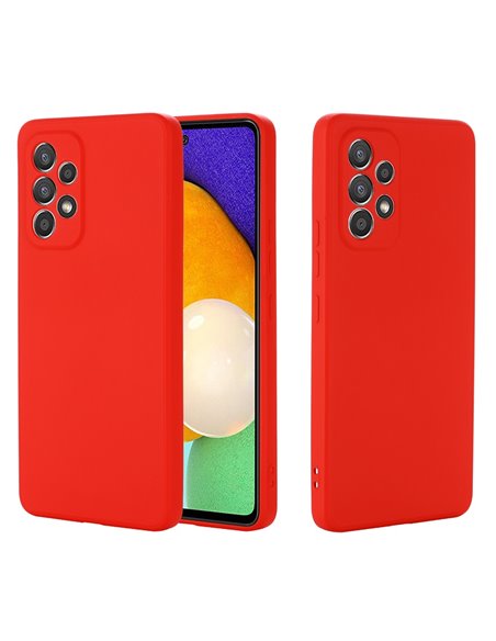Helmet Case Liquid Silicone Samsung A73, Red