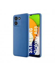 Helmet Case Liquid Silicone Samsung A03, Blue