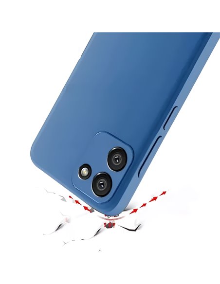 Helmet Case Liquid Silicone Samsung A03, Blue