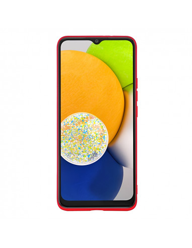 Helmet Case Liquid Silicone Samsung A03, Red