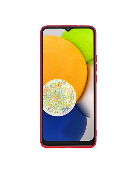 Helmet Case Liquid Silicone Samsung A03, Red