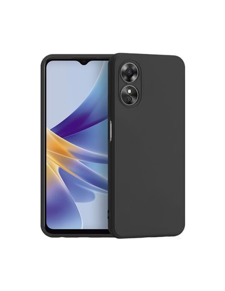 Helmet Case Liquid Silicone Oppo A17, Black