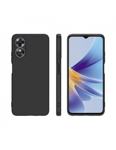 Helmet Case Liquid Silicone Oppo A17, Black