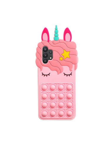 Helmet Case Liquid Silicone Popit Unicorn Samsung A32, Mix